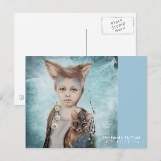 Een jongen en zijn Fox Briefkaart (Voorkant / Achterkant)