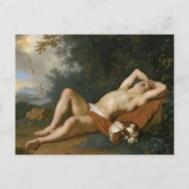 Een jongen en zijn hond briefkaart