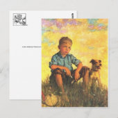 Een jongen en zijn hond Briefkaart (Voorkant / Achterkant)