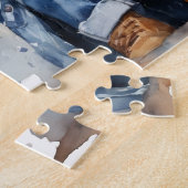 Een jongen en zijn hond legpuzzel (Zijkant)