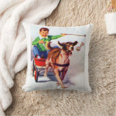 Een jongen en zijn hondenkarretje kussen (Deken)