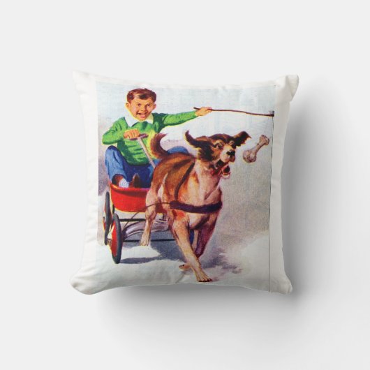 Een jongen en zijn hondenkarretje kussen (Voorkant)