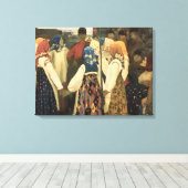 Een jongen heeft zijn weg bewandeld canvas afdruk (Insitu (Houten vloer))