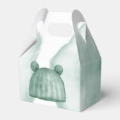 Een jongen in Mint Green Baby shower Bedankdoosjes (Achterkant)