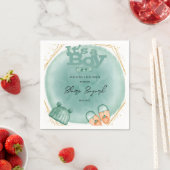 Een jongen in Mint Green en Gold Baby shower Servet (Insitu)