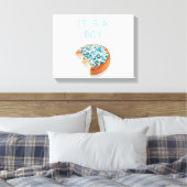 .een jongen is geboren canvas afdruk (Insitu (Slaapkamer))