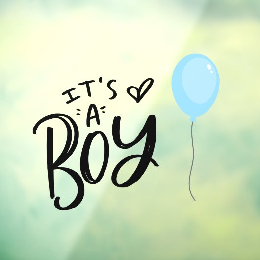 Een jongen met een blauwe ballon raamsticker (Vel 3)