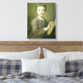 Een jongen met een boek, c.1740 canvas afdruk (Insitu (Slaapkamer))