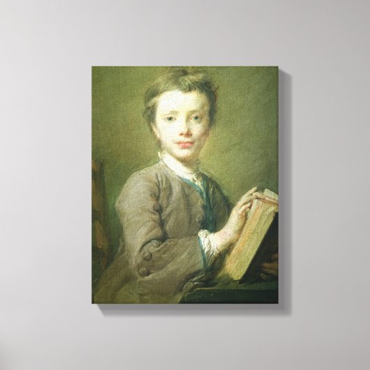 Een jongen met een boek, c.1740 canvas afdruk (Voorkant)