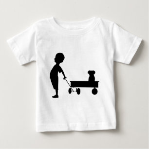EEN JONGEN MET ZIJN WAGEN EN ZIJN HOND