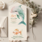 Een jongen onder het Zee Baby shower All In One Uitnodiging