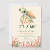 Een jongen onder het Zee Baby shower Kaart (Voorkant)