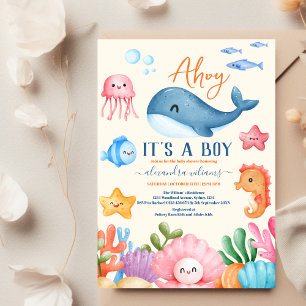 Een jongen onder het Zee Baby shower Kaart
