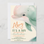 Een jongen onder het Zee Baby shower Kaart (Voorkant)