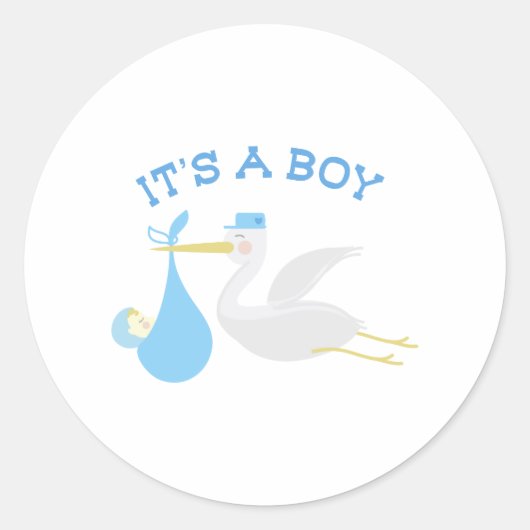 Een jongen ronde sticker (Voorkant)