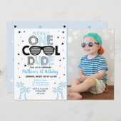 Een jongen van Cool Man Sunglass First Dag Kaart (Voorkant / Achterkant)