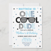 Een jongen van Cool Man Sunglass First Dag Kaart (Voorkant)