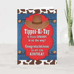 Een jongen Western Cowboy feliciteren Kaart
