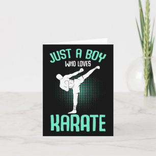 Een jongetje dat dol is op karate Kinder jongens Kaart