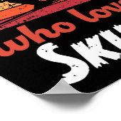 Een jongetje dat dol is op Kinder skijongens Poster (Hoek)