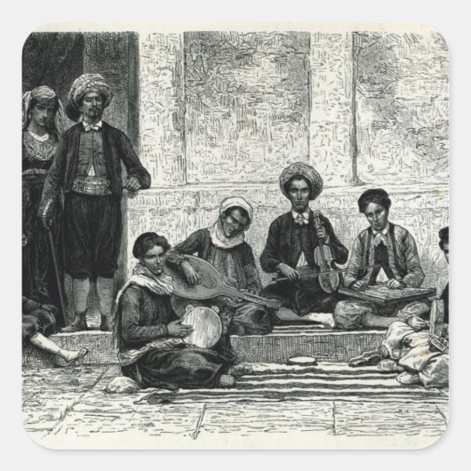 Een Joods concert: Tlemcen Vierkante Sticker (Voorkant)