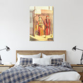 Een Joods huwelijk, gegraveerd door Charles Parson Canvas Afdruk (Insitu (Slaapkamer))