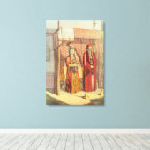 Een Joods huwelijk, gegraveerd door Charles Parson Canvas Afdruk (Insitu (Houten vloer))