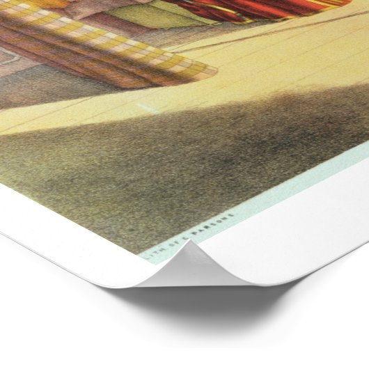 Een Joods huwelijk, gegraveerd door Charles Parson Poster (Hoek)