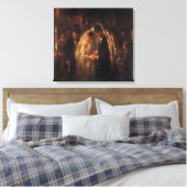 Een joods huwelijk van Jozef Israels - Circa 1903 Canvas Afdruk (Insitu (Slaapkamer))