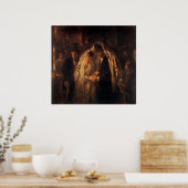 Een joods huwelijk van Jozef Israels - Circa 1903 Poster (Keuken)