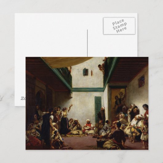 Een joodse bruiloft in Marokko, 1841 Briefkaart (Voorkant / Achterkant)