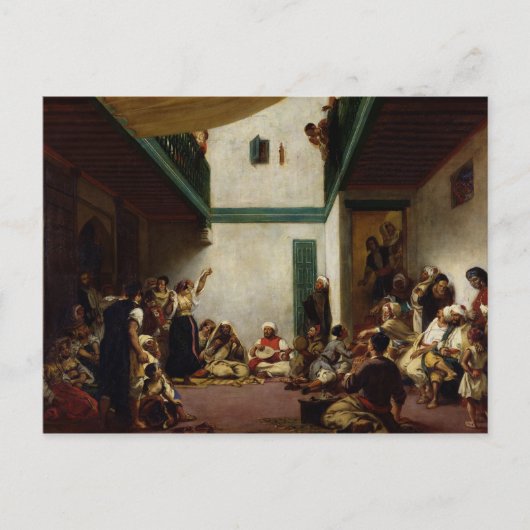 Een joodse bruiloft in Marokko, 1841 Briefkaart (Voorkant)