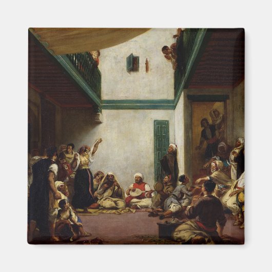 Een joodse bruiloft in Marokko, 1841 Magneet (Voorkant)