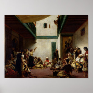 Een joodse bruiloft in Marokko, 1841 Poster