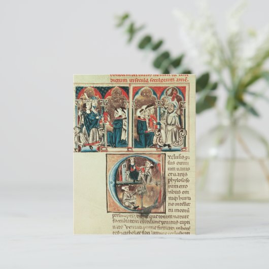 Een Joodse wetenschapper presenteert Briefkaart (Staand voorkant)