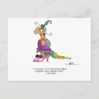 EEN JOURNEY BEGINT Briefkaart tegen April McCallum