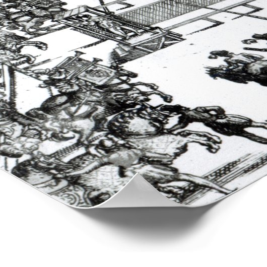 Een Jousting Scene Poster (Hoek)