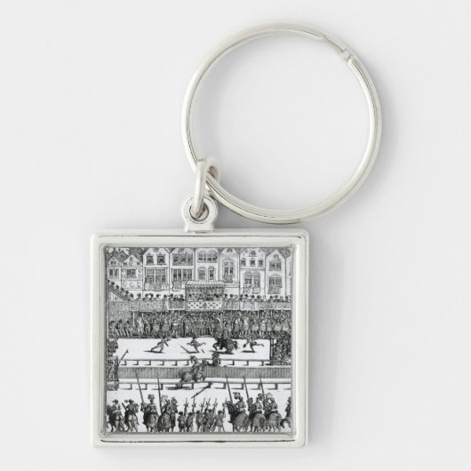 Een Jousting Scene Sleutelhanger (Voorkant)