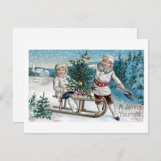 Een Joyful Yuletide Briefkaart (Voorkant / Achterkant)