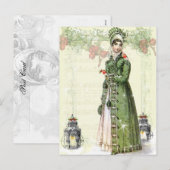 Een Joyous Geïnspireerde Noel - Jane Austen Feestdagenkaart (Voorkant / Achterkant)