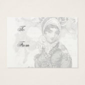 Een joyous Noel Jane Austen Geïnspireerd Gift Labe Visitekaartjes (Achterkant)