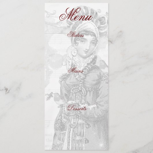 Een joyous Noel Jane Austen Geïnspireerd Menu (Achterkant)