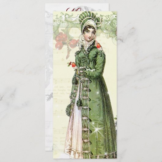 Een joyous Noel Jane Austen Geïnspireerd Menu (Voorkant / Achterkant)