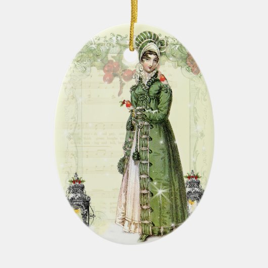 Een joyous Noel Keramisch Ornament (Voorkant)