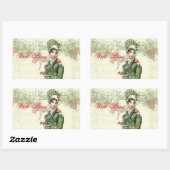 Een joyous Noel met Love Rechthoekige Sticker (Vel)