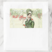 Een joyous Noel met Love Rechthoekige Sticker (Tas)