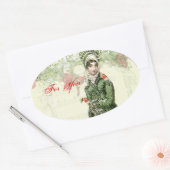 Een joyous Noel Ovale Sticker (Envelop)