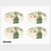 Een joyous Noel Ovale Sticker (Vel)