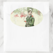 Een joyous Noel Ovale Sticker (Tas)