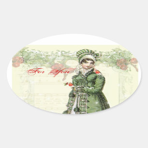 Een joyous Noel Ovale Sticker